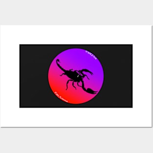 Scorpion Red/Purple Gradient Posters and Art